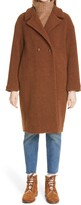 Thumbnail for your product : Harris Wharf London Double Breasted Wool Blend Faux Fur Teddy Coat