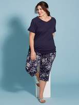 Thumbnail for your product : M&Co Plus cropped floral trousers