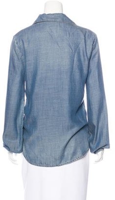Frame Denim Long Sleeve Lace-Up Top w/ Tags