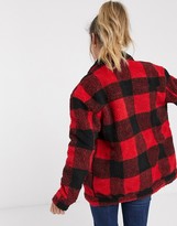 Thumbnail for your product : Brave Soul check borg western jacket