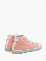 Thumbnail for your product : Saint Laurent Sl39 High-top Canvas And Leather Trainers - Pink