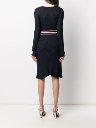 Ports 1961 Fully Fashioned ribbed-knit wool dress