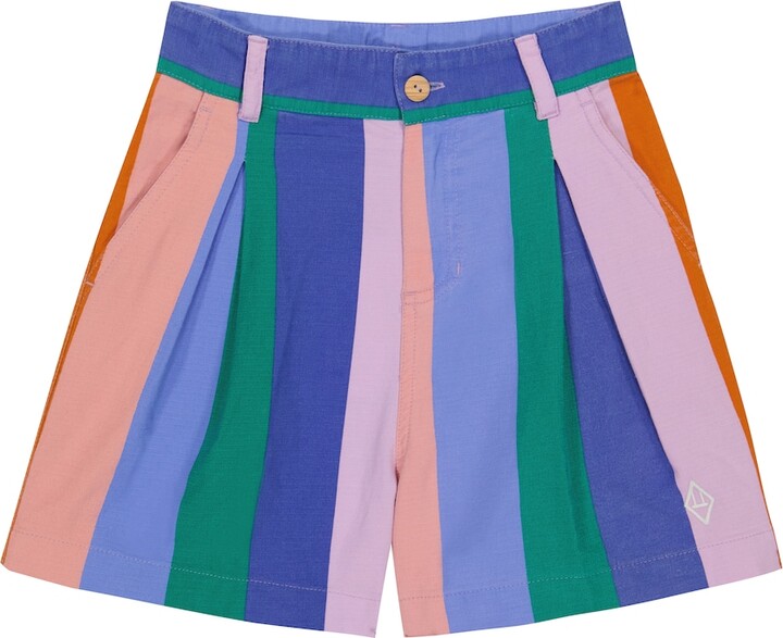 The Animals Observatory Monkey striped cotton and linen shorts - ShopStyle