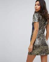 Thumbnail for your product : Starlet Embellished Shift Dress In Zig Zag Pattern