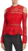 Thumbnail for your product : Saylor Sistine Embroidered Lace Cold-Shoulder Top