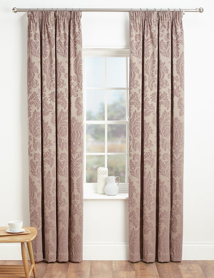 Marks and Spencer Elegant Damask Pencil Pleat Curtains ShopStyle Home