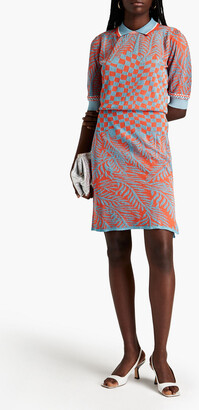 Diane von Furstenberg Cruz metallic jacquard-knit mini skirt