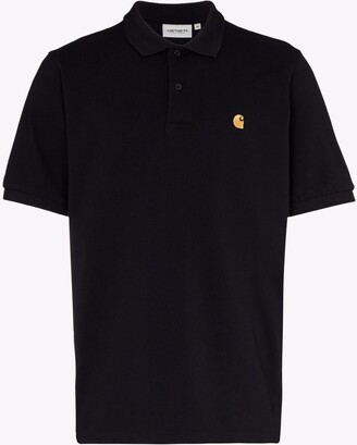 Carhartt Work In Progress Chase Logo Embroidered Cotton Polo Shirt