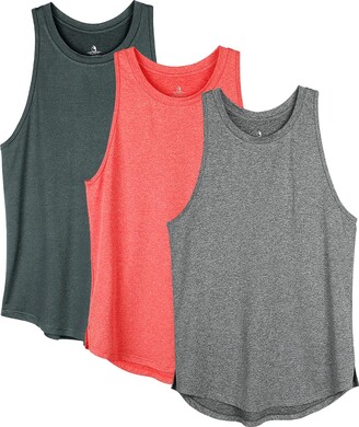 Racerback Athletic Yoga Tops icyzone Workout Tank Tops for Women Running Exercise Gym Shirts 