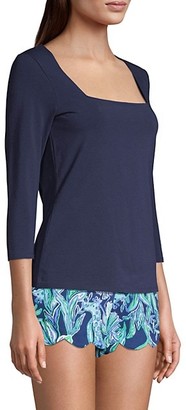 Lilly Pulitzer Nell Square-Neck T-Shirt