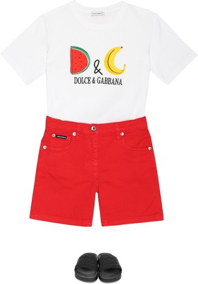 Dolce & Gabbana Children Logo cotton-jersey T-shirt