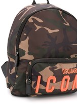 Thumbnail for your product : DSQUARED2 Logo Camouflage Backpack