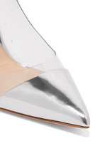 Thumbnail for your product : Gianvito Rossi Plexi 105 Patent-leather And Pvc Pumps - Silver
