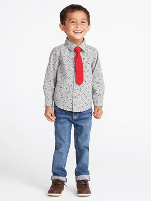 Old Navy Penguin-Print Shirt & Tie Set for Toddler Boys