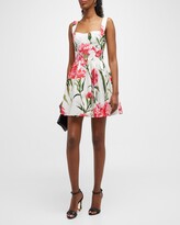 Thumbnail for your product : Dolce & Gabbana Floral Print Sweetheart Mini Dress