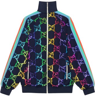 Gucci Technical jersey jacket with GG sequins - ShopStyle