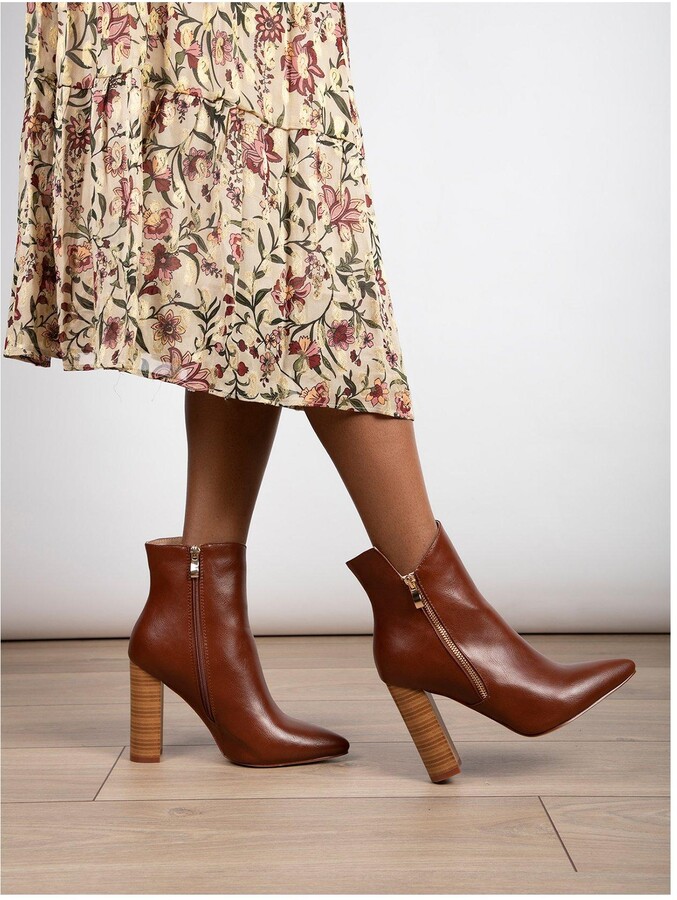 Tan Heeled Ankle Boots | Shop the world's largest collection of fashion |  ShopStyle UK