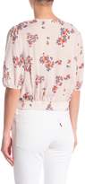 Thumbnail for your product : Socialite Floral Print Side Tie Blouse