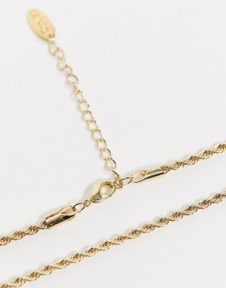 Orelia necklace in gold plate twist chain