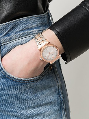 Versace V-Motif 35mm two-tone watch