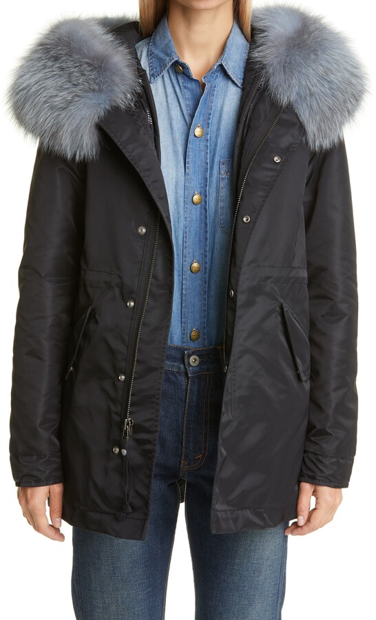 genuine fur trim coat