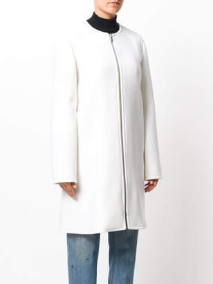 Courreges collarless zipped coat