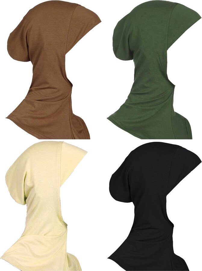 GladThink 4 X Hijab Musulmano Delle Donne Cappellini Sciarpe