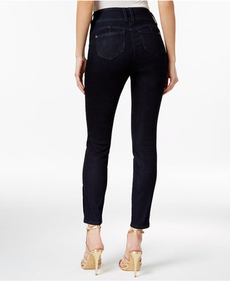 Thalia Sodi Indigo Wash Faux-Leather-Trim Jeans, Created for Macy's