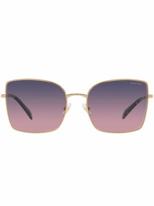 Miu Miu Eyewear Oversized Square Frame Sunglasses