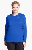 Thumbnail for your product : Nike 'Miler' Long Sleeve Dri-FIT Tee (Plus Size)