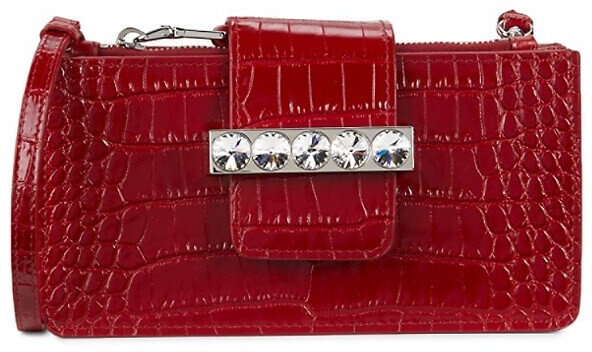 Miu Miu Croc-Embossed Leather Wallet-On-Chain - ShopStyle Wallets 