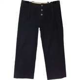 Thumbnail for your product : Anne Valerie Hash Black Cotton Trousers