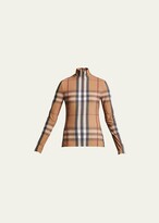 Thumbnail for your product : Burberry Emery Check Turtleneck Top