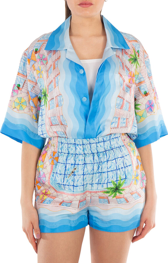 Casablanca Ladies Le Plongeon Silk Shirt