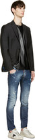 Thumbnail for your product : DSQUARED2 Blue Distressed Blur Wash Clement Jeans