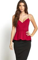 Thumbnail for your product : Lipsy Love Michelle Keegan Strappy Peplum Top