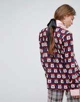 Thumbnail for your product : Sister Jane Blouse With Bow In Telephone Print