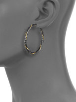 Thumbnail for your product : David Yurman Black & Gold Small Hoop Earrings
