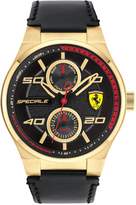 Thumbnail for your product : Ferrari Men's Speciale Multi Black Leather Strap Watch 44mm 0830417