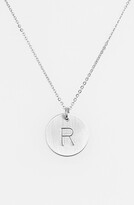 Thumbnail for your product : Nashelle Sterling Silver Initial Disc Necklace