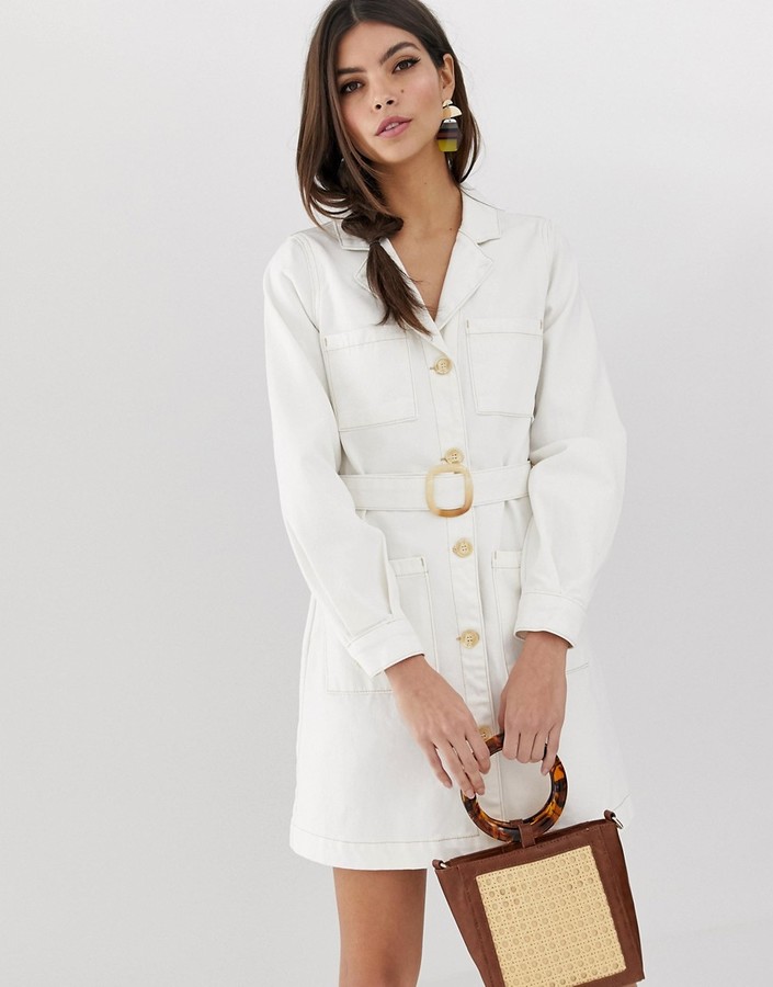 white utility dress