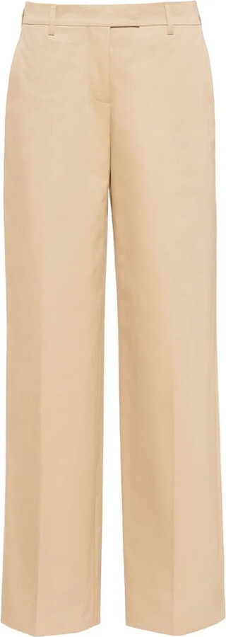 Miu Miu Mid-Rise Straight Leg Chino Trousers