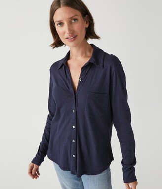 Women Knit Button Down Shirt | ShopStyle