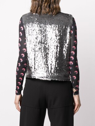 P.A.R.O.S.H. Sequinned Cropped Gilet