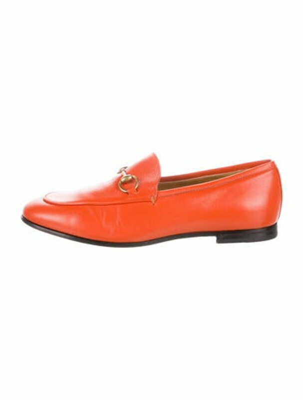 orange gucci loafers