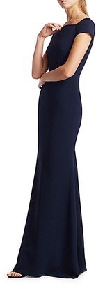 Roland Mouret Hepworth Speckled Lace Accent Gown