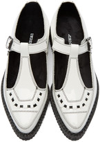 Thumbnail for your product : Underground White Patent Leather T-Bar Creepers