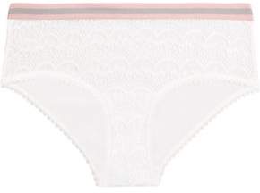Mimi Holliday Rock Candy Mid-Rise Lace And Stretch-Jersey Briefs