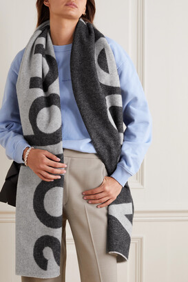 Acne Studios Toronty Intarsia Wool-blend Scarf - Gray - ShopStyle Scarves &  Wraps