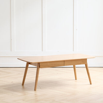 One Allium Way Plate Desk Coffee Table Width 120 X Depth 56 X Height 45 Cm Study Desk Work From Home Easy To Assemble Natural Wood With Storage Shelf Natural Writing